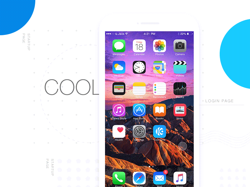 Cool Grid APP animation - Loading and Login page