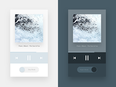 Day mode and night mode daily ui