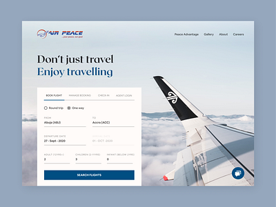Air Peace Concept air travel travel website uidesigner uiuxdesigner