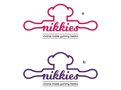 Nikkies Option 1 baker baker logo brand designer branding chef chef logo creative design graphic design logo logo designer logotype rolling pin