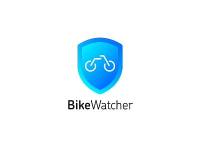 Bikewatcher anti theft brand app icon app logo bike logo icon logo logo designer logotype security logo symbol wordmark