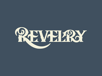 Revelry celebrate celebration classy fancy hand letter lettering logo party revelry serif typography vector