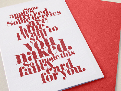 Valentine's Day Card card february heart love poem poetry postcard print typography valentine valentines day vday