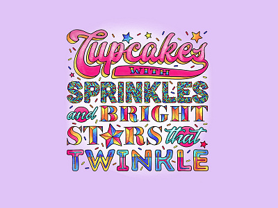 Cupcakes with Sprinkles and Bright Stars that Twinkle