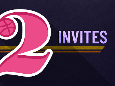 2 Invites 2 draft dribbble invitation invite two type typography