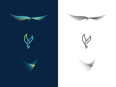 Bird Logo Mark Rejects abstract bird dove eagle feather fly logo wing