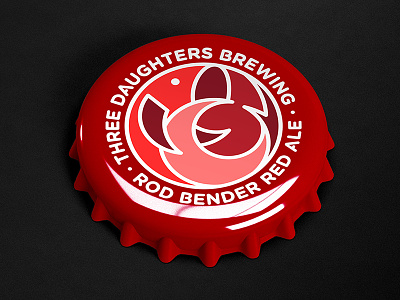 Rod Bender Red Ale ale beer bottle bottlecap brewery cap fish fishing florida icon nautical