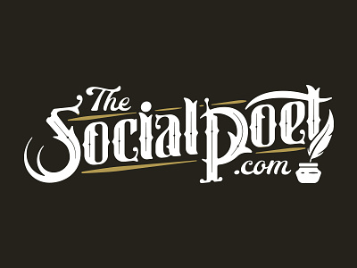 The Social Poet books feather gothic lettering literature poet poetry script typography words writing