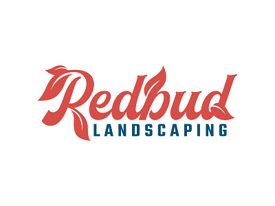 Redbud Landscaping flower garden landscape leaf leaves lettering nature plant redbud tree typography