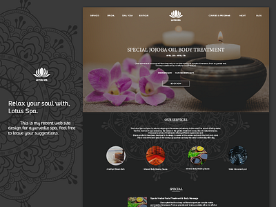 Lotus Spa - Single Page Web Design ui design ux web design