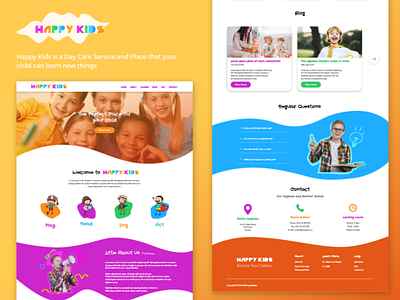 Happy Kids branding illustration ui ui design ux web design