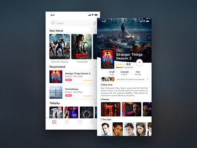 Movie App app apple iphone x movie ui