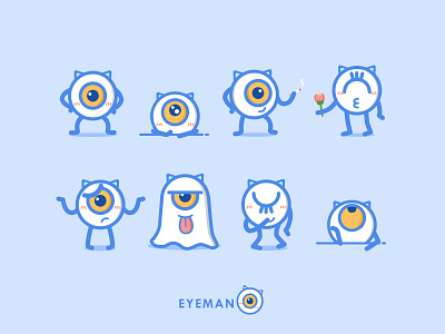 Eyeman cartoon eye icon