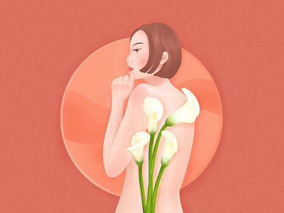 Girl&flowers flowers girl illustration summer