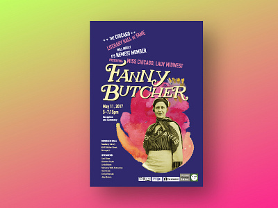 Fanny Butcher Poster chicago chicago design collage logo painting poetry poster poster design typography women
