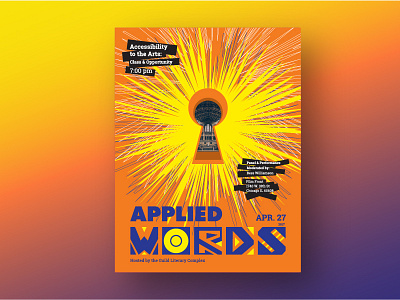 Applied Words // Apr. 2017 art bright design expressive orange poster purple