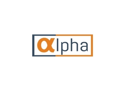 Alpha Logo alpha branding design flat illustration logo typo