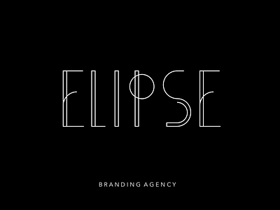 Elipse -Branding Agency Logo black black white branding circle logo circles design elipse logo typography