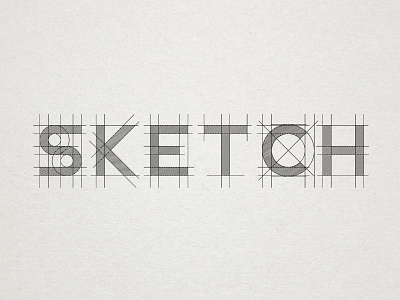 Sketch! drawing icon sketch typography vector