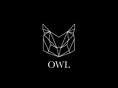 Geometric Owl Logo animal black black white branding design flat geometric graphics icon logo owl owl logo triangle vector white