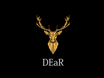 DEaR animals black branding dear deer flat geometric icon logo vector wild