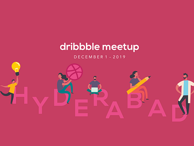 Dribbble meetup december dribbble dribbble logo hyderabad illustration meetup