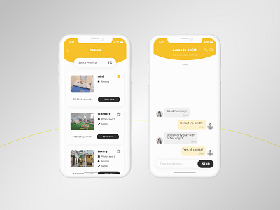Dog Hotel App app design figma ios ui
