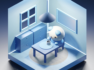 Blue room 3D