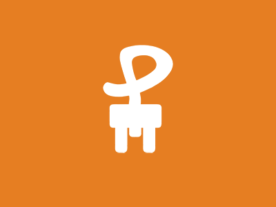 Mint Plugins Logo Mockup flat logo orange white