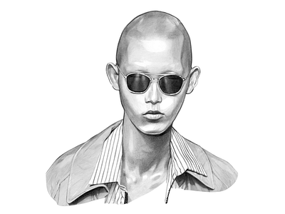 ‪Automatic antidote and chimes 🔜‬ clothing davidcallow fashionillustration glasses menswear model pencil realism