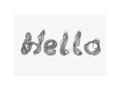 Hello drawing hair hair type hand drawn typeface