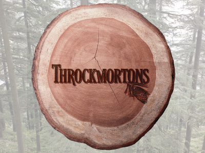 Throckmortons Identity Guide Cover clay design guide identity logo mcandrews michigan outdoors pine pinecone rustic throckmortons type wood