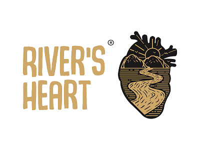 River's Heart Logo Design