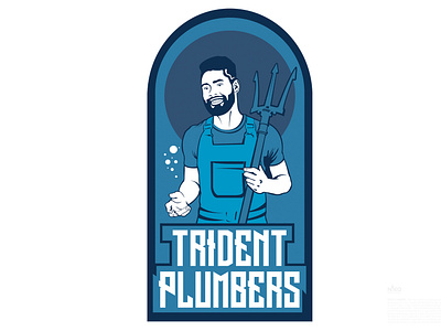 Day 7 Trident Plumbers logo logo design logo design challenge logo design concept