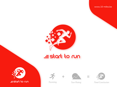 Start To Run - Logo Design branding company design identity inspiration logo run website