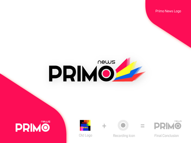 Primo News - Logo design website media logo media branding brand primo news logo design primo news news primo logo design design logo