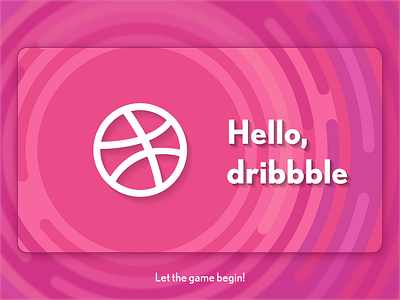 Hello dribbble! art branding design flat icon illustration logo minimal typography vector