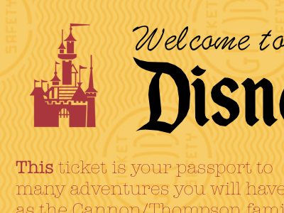 Disneyland Vintage Ticket