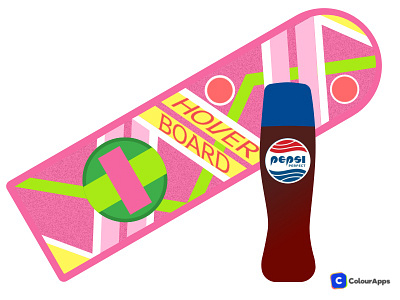 The future is perfect back bttf colour design future hoverboard pepsi