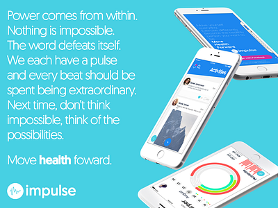 Endless Possibilities brand colourapps design fitness health healthnerds impulse iphone voice