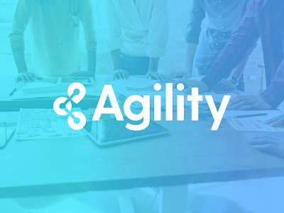 Agility Brand logo blue brand colours digital logo marketing web