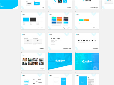 Brand Style Guide ads agency blue brand colours digital logo