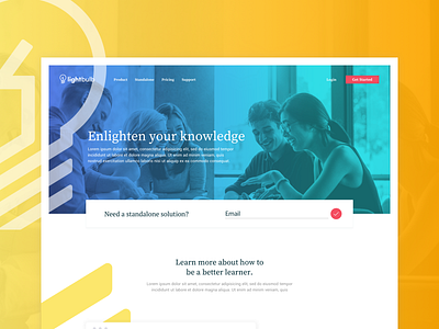 Lightbulb LMS Web design