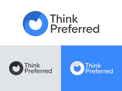 Think Preferred - Logo Choice blue brand colours identity insurance logo logos think