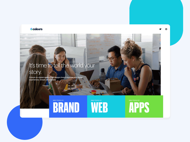 Interact one with another agency animation gif studio web webflow website