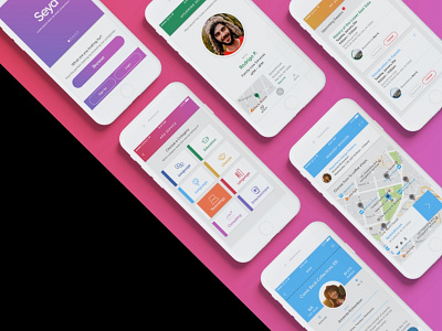 Seya What? app colours freelance ios mobile product