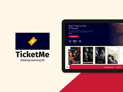 TicketMe - A Learning UI Kit adobexd app design movies ui web