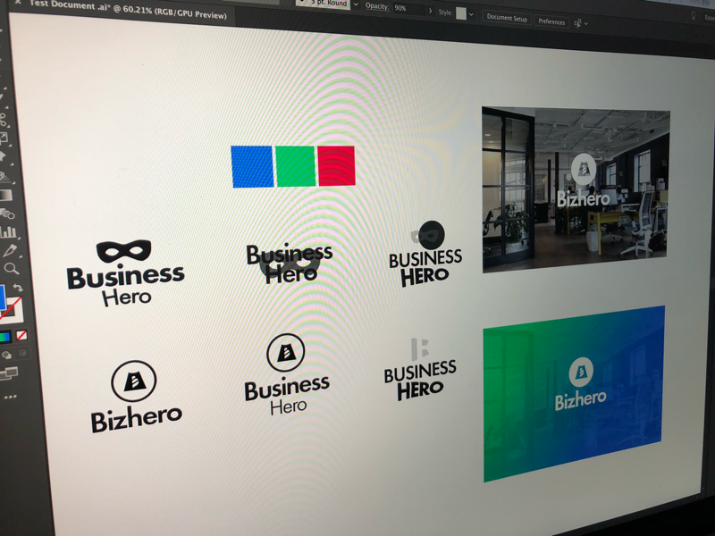 A hero for your business. hero. business logo colours wip brand