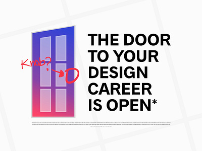 The door of opportunity is open...? colours identity illustration job resume