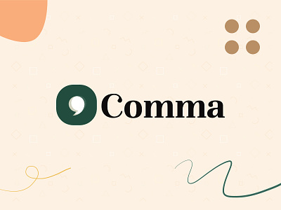 Brand Exploration - Comma app brand branding identity illustration logo ui